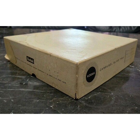 Vintage Kodak Carousel Slide Tray with Original Box Gray Holds 140 Slides - Picture 2 of 12